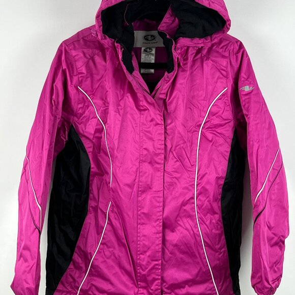 Athletic Works Parka Jacket Size L Purple Long Sleeve Hooded Lined Insulated - Picture 1 of 9